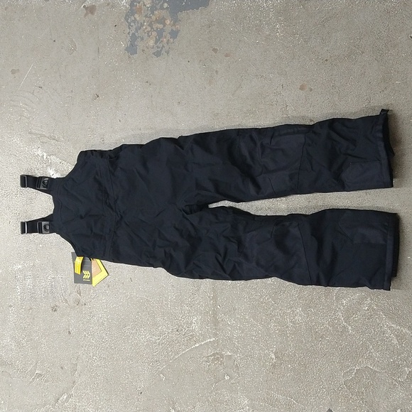 NEW! Kids' Waterproof Snow Ski Bib w/ Clips on Straps - All in Motion, Black - Picture 2 of 16